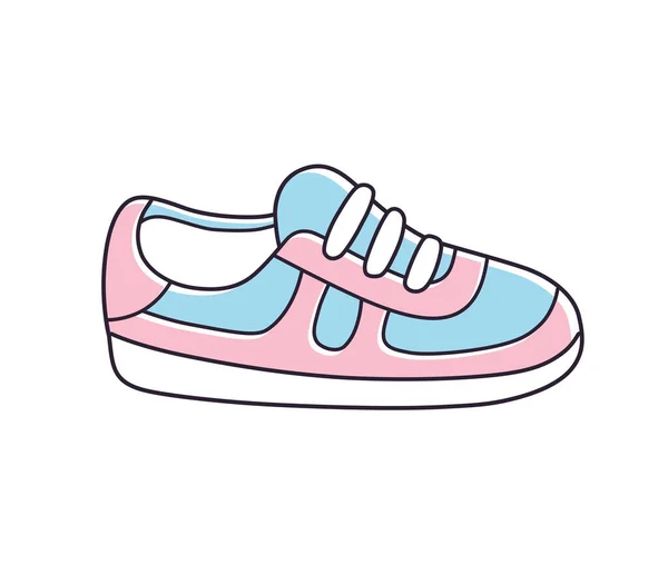 Zapatilla Rosa Azul Aislada — Vector de stock