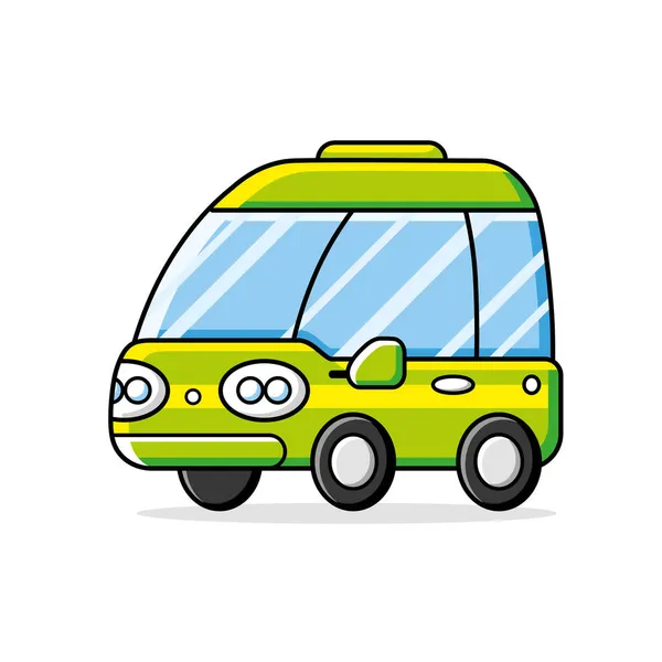 Küçük yeşil şehir elektrikli arabası izole edildi.