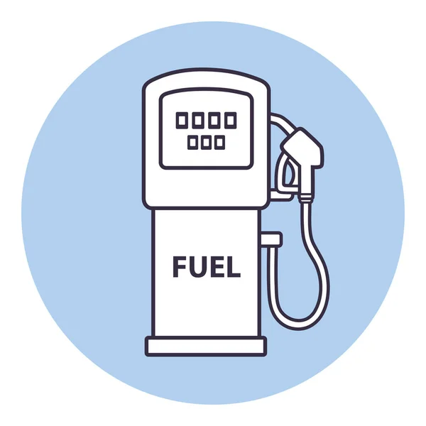 Brandstofpomp Vectorpictogram Benzinestation — Stockvector