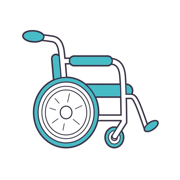 Icona Vettore Sedia Rotelle Isolata Simbolo Disabilità Attrezzature Mediche Riabilitazione — Vettoriale Stock