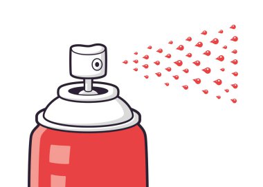 Kırmızı boya spreyi..