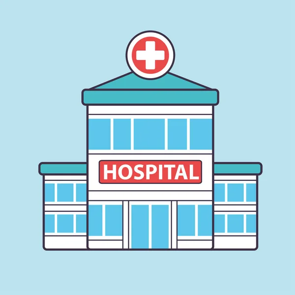 Hospital Building Vector Icon — Stock Vector