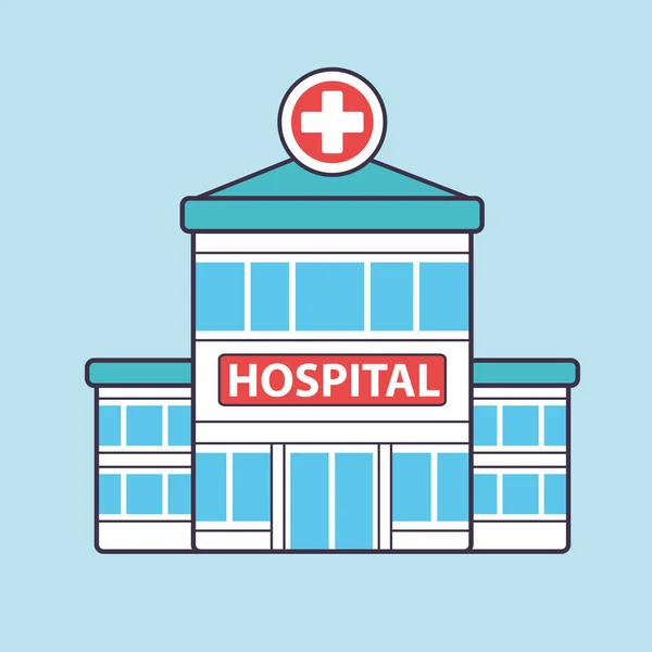 Edificio Del Hospital Icono Vector — Vector de stock