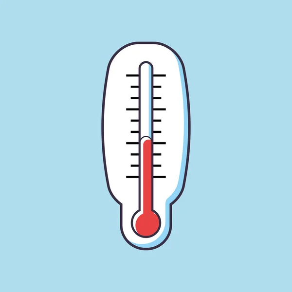 Icône Vecteur Thermomètre Médical Isolé — Image vectorielle