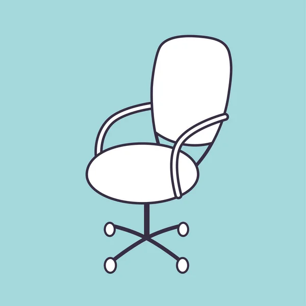 Chaise Bureau Icône Vectorielle — Image vectorielle