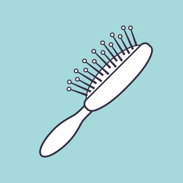 Saç Fırçası Veya Tarak Vektör Simgesi — Stok Vektör