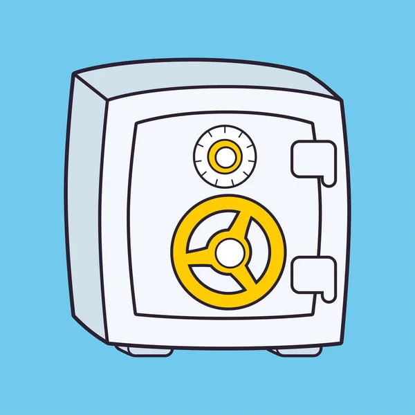 Money Safe Box Cartoon Vector — Stockový vektor