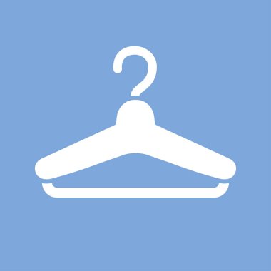 Elbise askısı vektör simgesi.