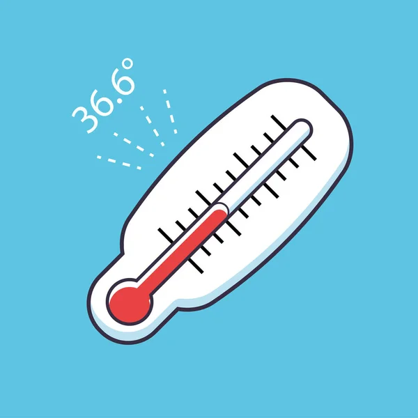 Medical Thermometer Cartoon Vector Icon — Stock Vector