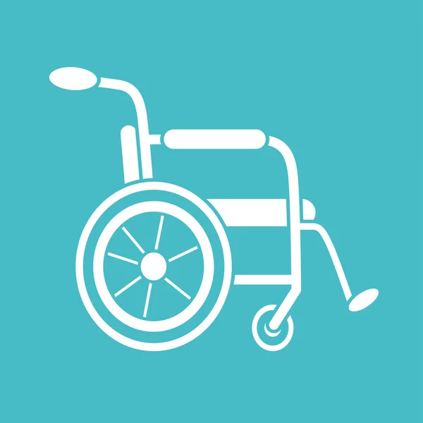 車椅子ベクトルアイコン 障害のシンボル 医療再生装置 — ストックベクタ