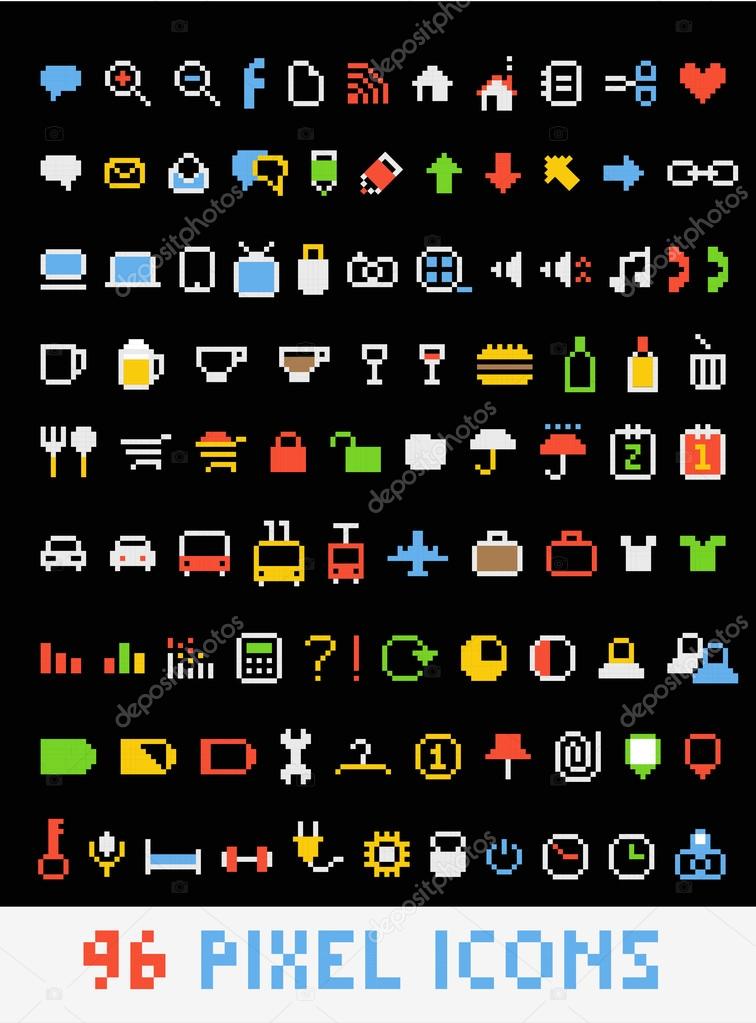ピクセルのアイコンストックベクター ロイヤリティフリーピクセルのアイコンイラスト Depositphotos ピクセルのアイコンストックベクター ロイヤリティフリーピクセルのアイコンイラスト Depositphotos