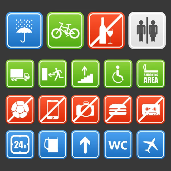 Different color service signs collection — Stock Illustration Different color service signs collection Stock Vector