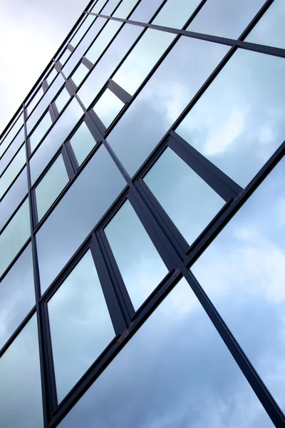 Facade of office with reflections — Stock Photo, Image