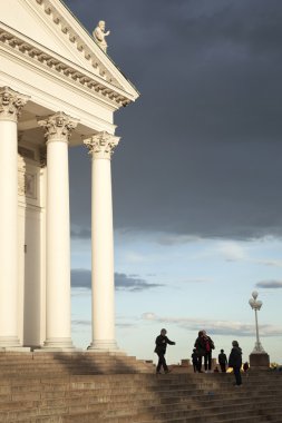 helsinki Katedrali insanlarla detay