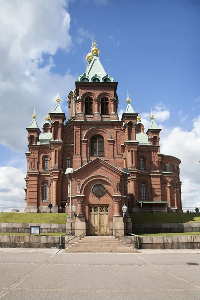 Uspenski cathedral and blue sky in helsinki — Stock Photo, Image