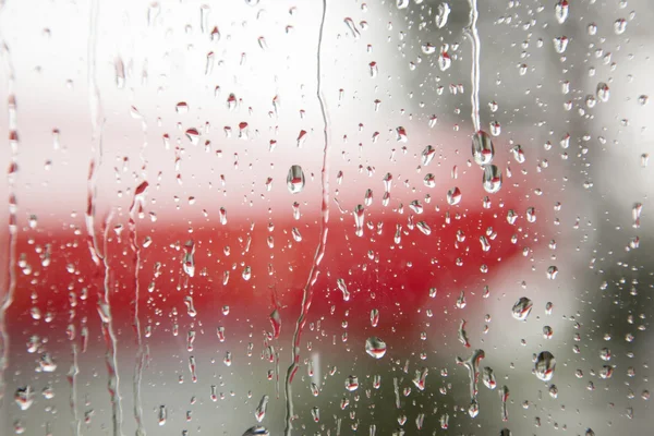 Rain on window pane — Stock Photo, Image