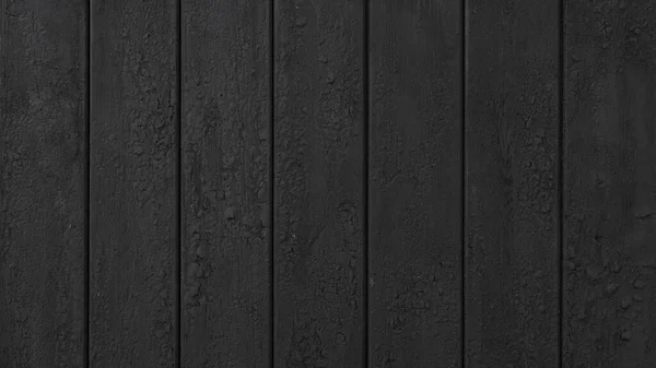 Fondo negro de madera vertical viejos tablones pintados grungy — Foto de Stock