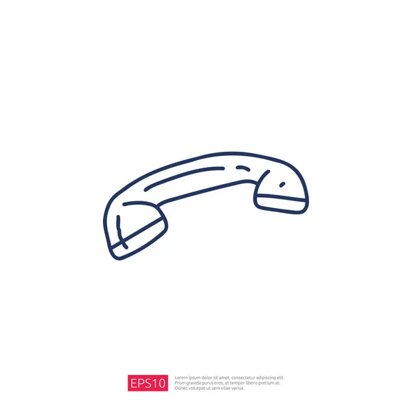 Telefon Doodle Icon Vektorillustration — Stockvektor