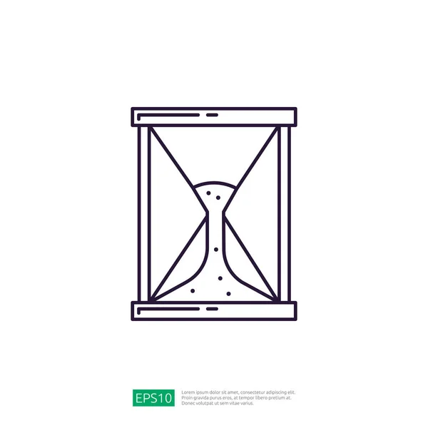 Timer Hourglass Icon Vector Illustration — Vettoriale Stock