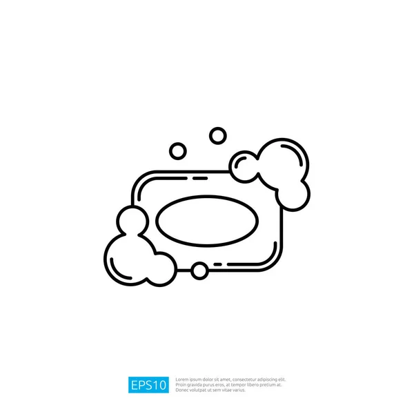 Soap Bar Bubble Line Icon — ストックベクタ