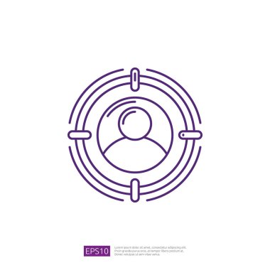 Hedef Seyirci Hattı Simgesi. İnternet Pazarlaması