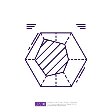 Radar or Spider Chart Outline Icon
