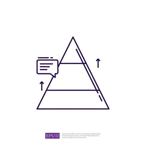 Financial Pyramid Chart Outline Icon — Vettoriale Stock