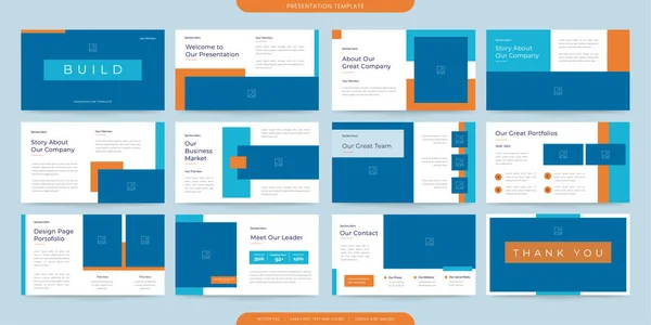 Minimalist Presentation Templates Corporate Booklet Use Flyer Leaflet Marketing Banner — Wektor stockowy