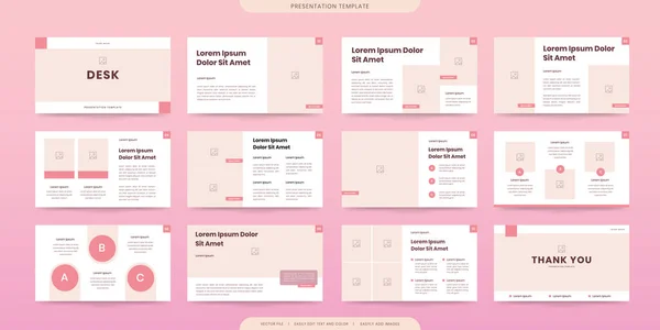 Minimalist Presentation Templates Corporate Booklet Use Flyer Leaflet Marketing Banner — Wektor stockowy