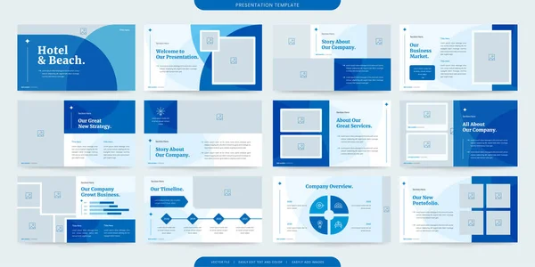 Minimalist Presentation Templates Corporate Booklet Use Flyer Leaflet Marketing Banner — Archivo Imágenes Vectoriales