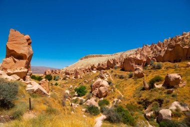 Kapadokya 'daki Zelve Açık Hava Müzesi. Kapadokya 'daki peri bacaları. Türkiye 'nin tarihi yerleri ve simgeleri. 