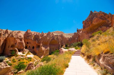 Kapadokya 'daki Zelve Açık Hava Müzesi. Kapadokya 'daki peri bacaları. Türkiye 'nin tarihi yerleri ve simgeleri. 