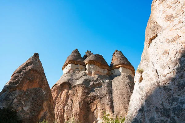 Sprookjesschoorstenen Peri Bacalari Het Pasabagi Openluchtmuseum Cappadocië Toerisme Turkije Bezienswaardigheden — Stockfoto