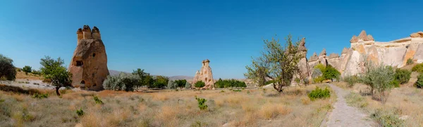 Panoramic View Pasabagi Cappadocia Fairy Chimneys Peri Bacalari Open Air — Stock Photo, Image