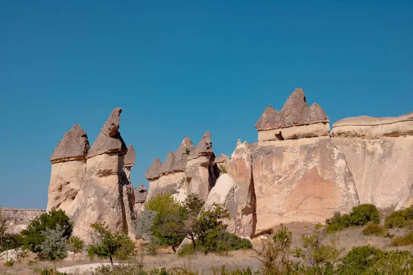 Kominy Wróżek Kominy Pasabagi Cappadocia Podróżując Turcji Lub Cappadocia Tle — Zdjęcie stockowe
