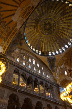 İstanbul Türkiye - 10.6.2021: İstanbul 'daki Ayasofya Camii. Ramazan, iftar, laylat al Qadr, İslami arkaplan fotoğrafı. 