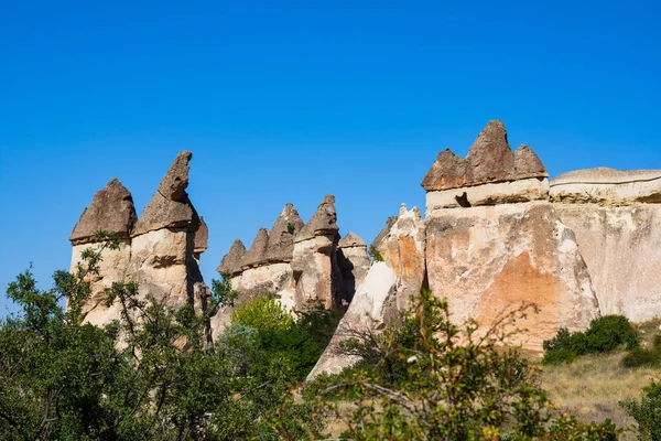 Kominy Wróżek Kominy Pasabagi Cappadocia Podróżując Turcji Lub Cappadocia Tle — Zdjęcie stockowe