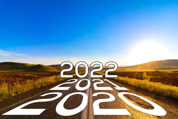 2022 Neujahr Konzept Idee Hintergrundbild Countdown Der Jahre Bis 2022 — Stockfoto