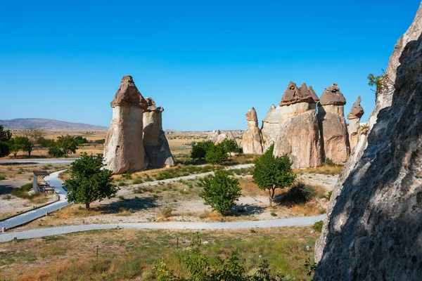 Kominy Wróżek Kominy Pasabagi Cappadocia Stanowisko Archeologiczne Pasabagi Avanos Nevsehir — Zdjęcie stockowe