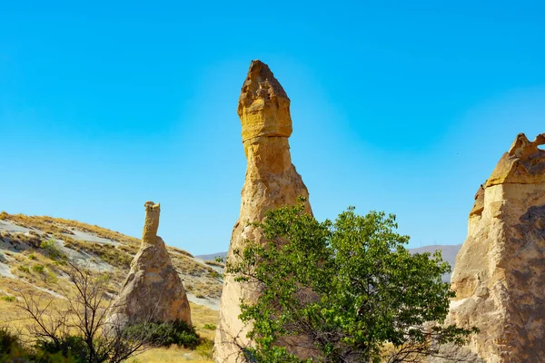 Pasabagi Archeologische Site Schoorstenen Pasabaglar Avanos Nevsehir Hoodoos Sprookjes Achtergrond — Stockfoto