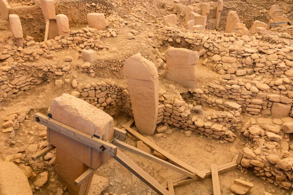 Gobeklitepe Pilares Sitio Arqueológico Gobeklitepe Sanliurfa Turquía Templo Más Antiguo — Foto de Stock