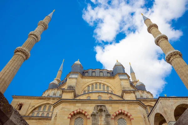 Mezquita Selimiye Mezquita Edirne Selimiye Desde Patio Trasero Cielo Nublado — Foto de Stock