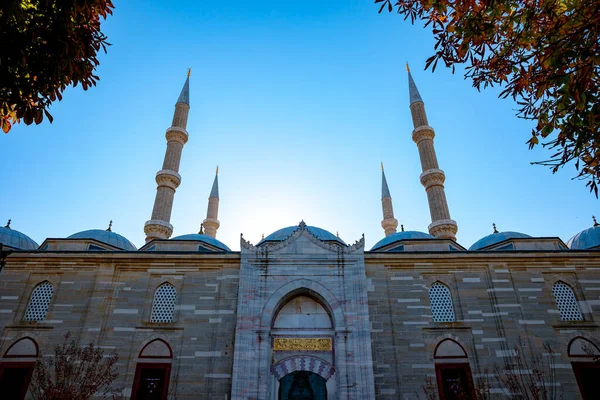 Mezquita Edirne Selimiye Amplia Vista Angular Mezquita Selimiye Edirne Por — Foto de Stock