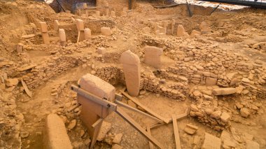 Göbeklitepe. Şanlıurfa Türkiye 'de Göbeklitepe' nin çevresi. Türkiye 'nin tarihi simgeleri. Unesco Dünya Mirası.