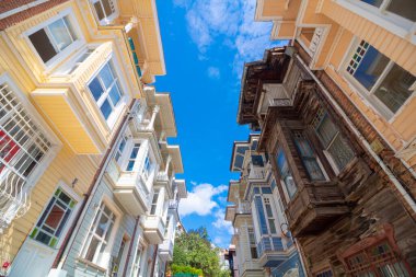 Arnavutkoy. Traditional houses in Arnavutkoy district in Besiktas Istanbul. Istanbul Turkey - 9.14.2021