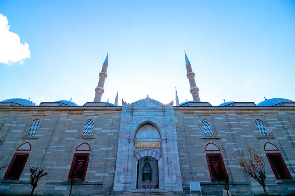 Mezquita Edirne Selimiye Arquitectura Islámica Foto Fondo Ramadán Kandil Laylat — Foto de Stock