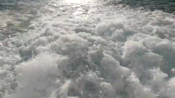 Sveglia Navale Marittimo Marittimo Viaggio Con Nave Crociera Sfondo Video — Video Stock