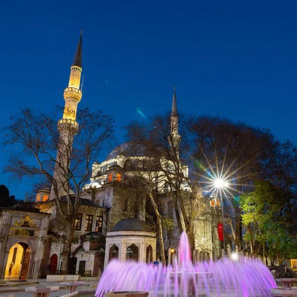 Mesquita Eyup Sultan Ramadã Istambul Foto Fundo Ramadã Kandil Iftar — Fotografia de Stock