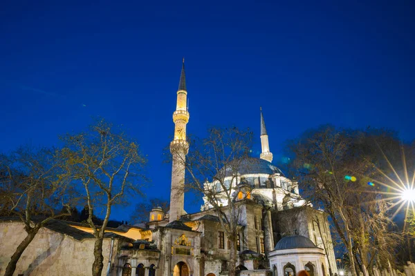 Ramadã Istambul Mesquita Eyup Sultan Noite Ramadã Kandil Iftar Laylat — Fotografia de Stock