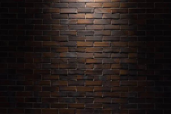 Brick Wall Texture One Spotlight Brick Wall Texture Background Photo — Stock Photo, Image